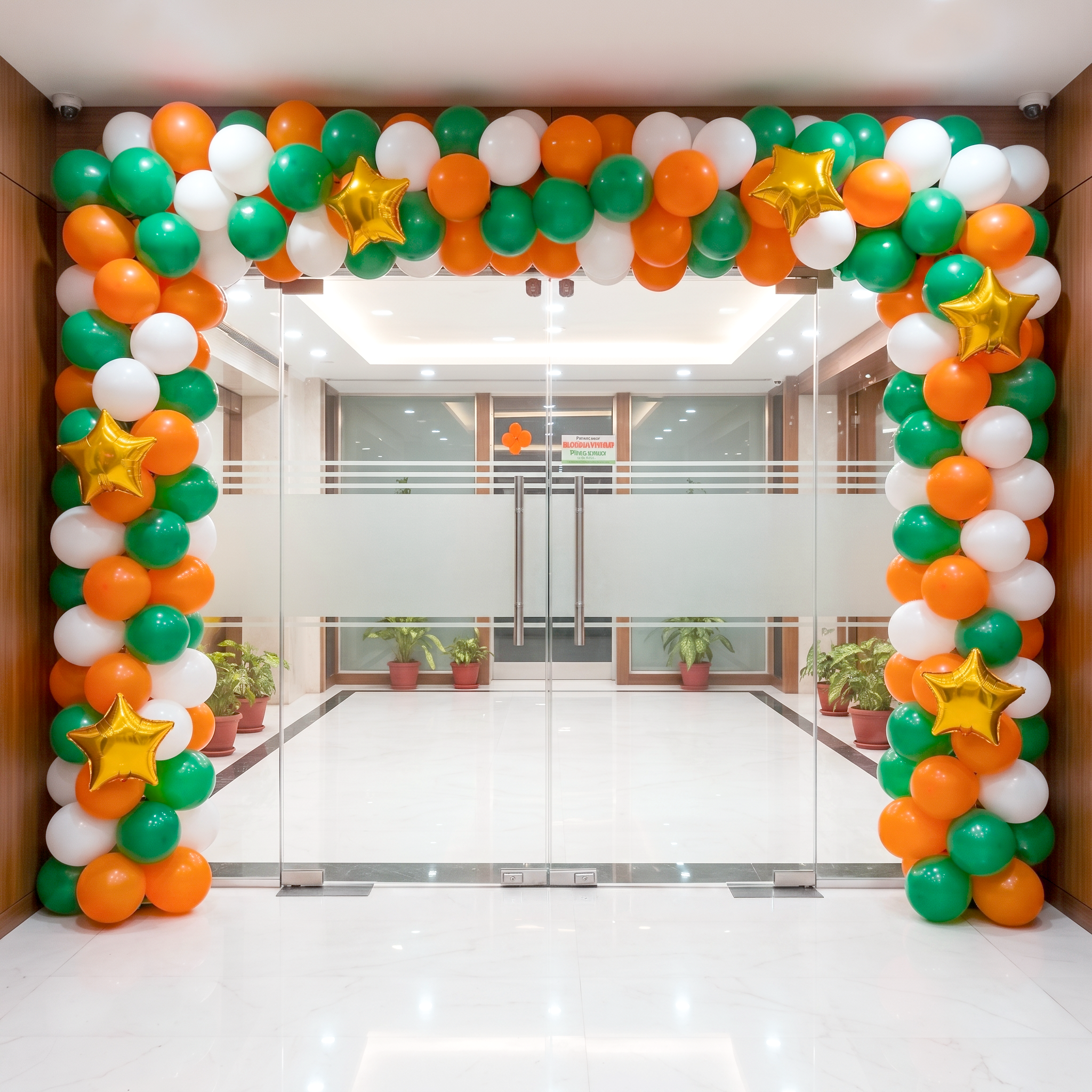 Tricolour Balloon Arch